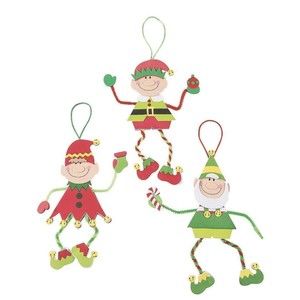 Oriental Trading Make-An-Elf Christmas Craft Kit Child‎ Set of 12 Holiday